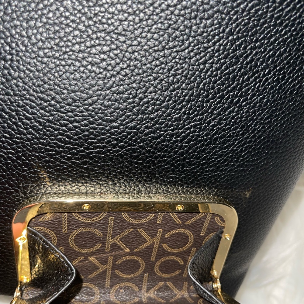 EUC CK 100% Leather Tote - Picture 5 of 6